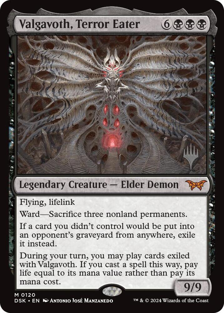 Valgavoth, Terror Eater 120 (Promo Pack: Duskmourn: House of Horror)  - Foil | Good Games Morley