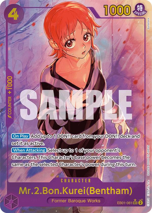 Mr.2.Bon.Kurei (Bentham) EB01-061 (Extra Booster: Memorial Collection)  - Alternate Art Foil | Good Games Morley