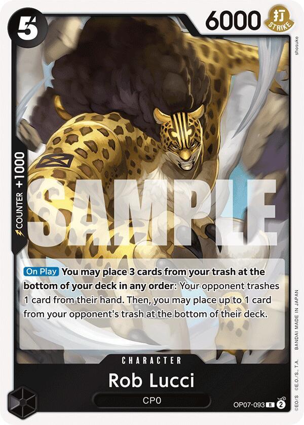 Rob Lucci OP07-093 (500 Years in the Future)  - Foil | Good Games Morley