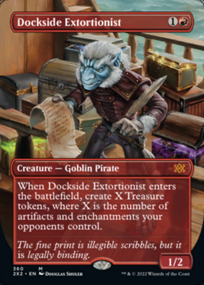 Dockside Extortionist (Borderless Alternate Art) [Double Masters 2022] | Good Games Morley