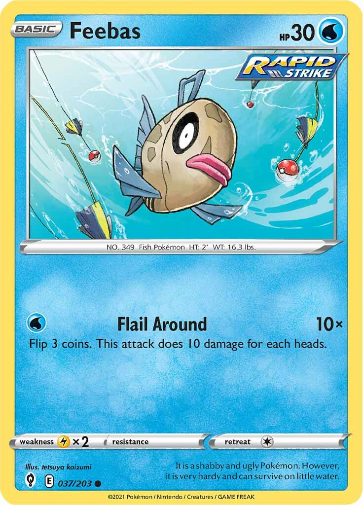 Feebas (037/203) [Sword & Shield: Evolving Skies] | Good Games Morley