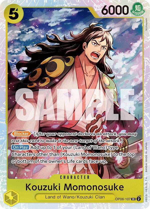 Kouzuki Momonosuke OP06-107 (Wings of the Captain)  - Foil | Good Games Morley