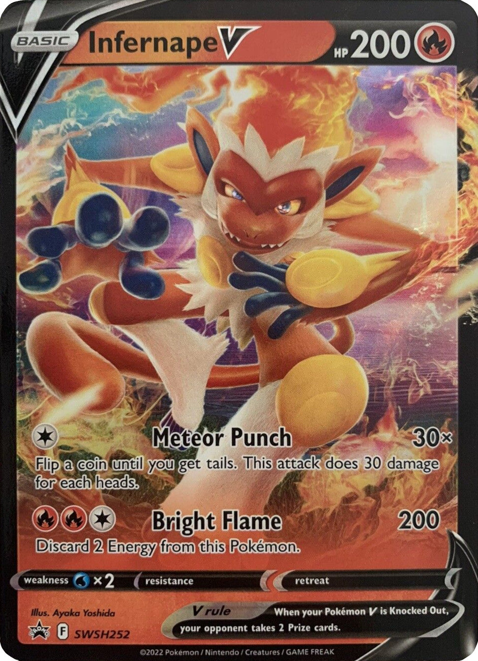 Infernape V (SWSH252) (Jumbo Card) [Sword & Shield: Black Star Promos] | Good Games Morley
