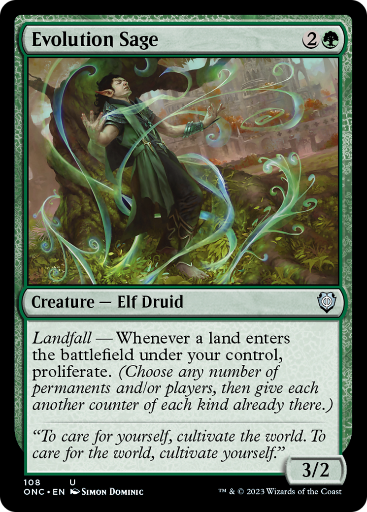 Evolution Sage [Phyrexia: All Will Be One Commander] | Good Games Morley