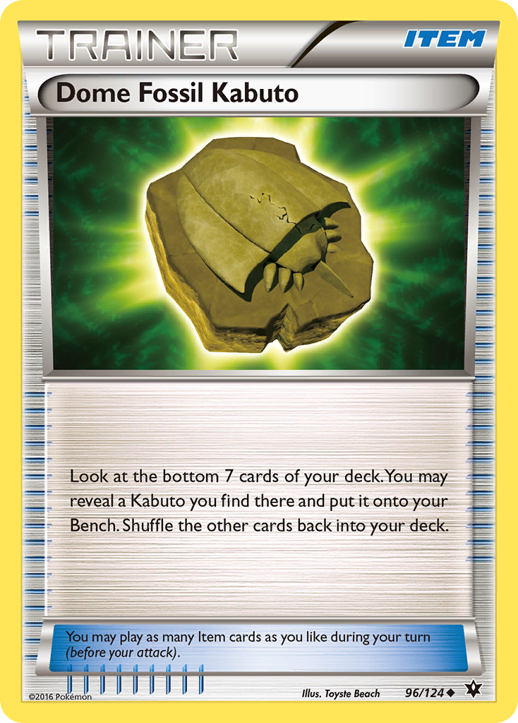 Dome Fossil Kabuto (96/124) [XY: Fates Collide] | Good Games Morley