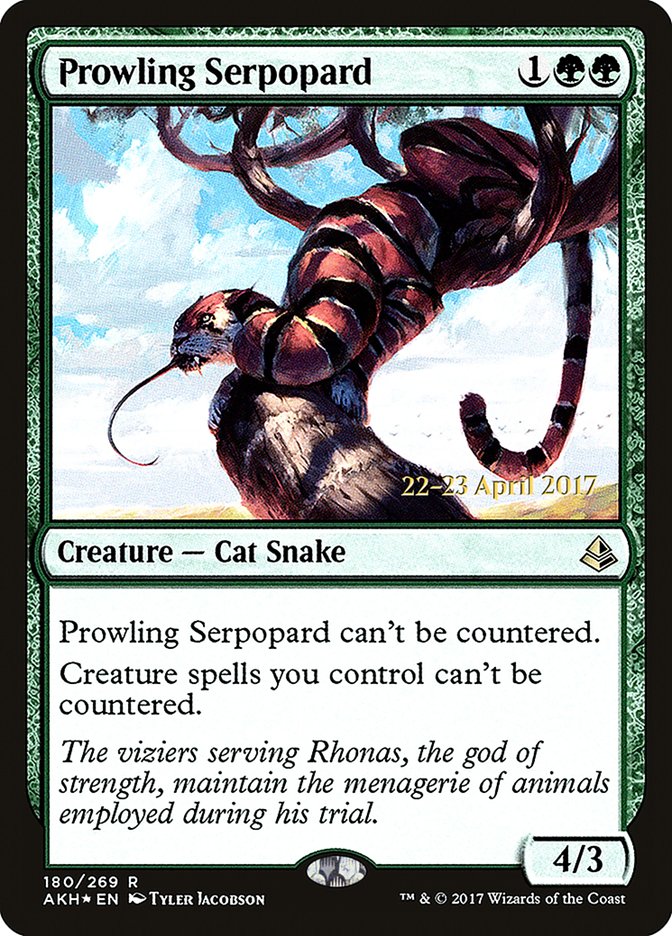 Prowling Serpopard [Amonkhet Prerelease Promos] | Good Games Morley