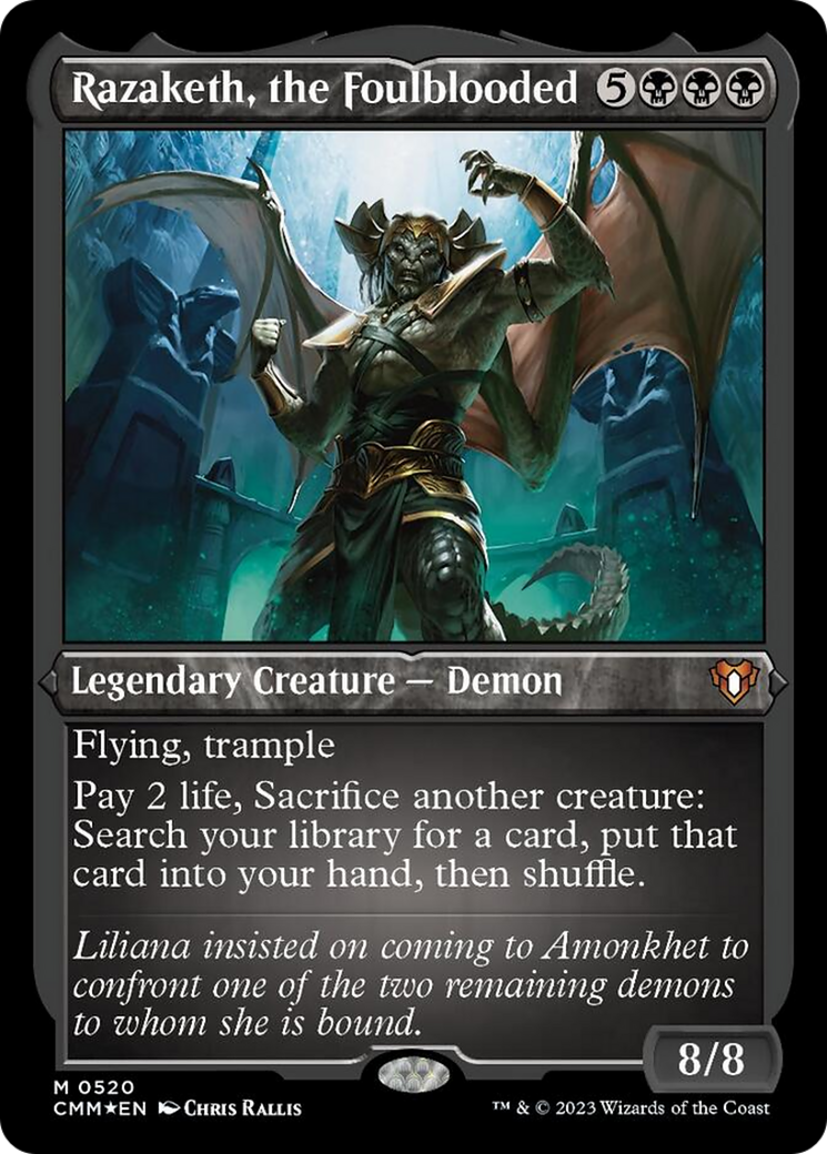 Razaketh, the Foulblooded (Foil Etched) [Commander Masters] | Good Games Morley