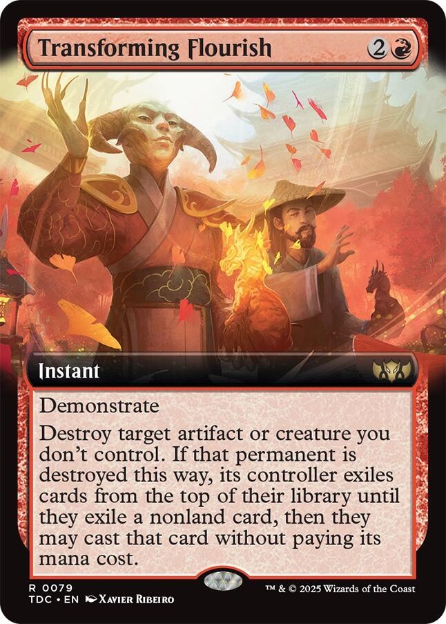 Transforming Flourish Extended Art 79 (Commander: Tarkir: Dragonstorm)  - Extended Art | Good Games Morley