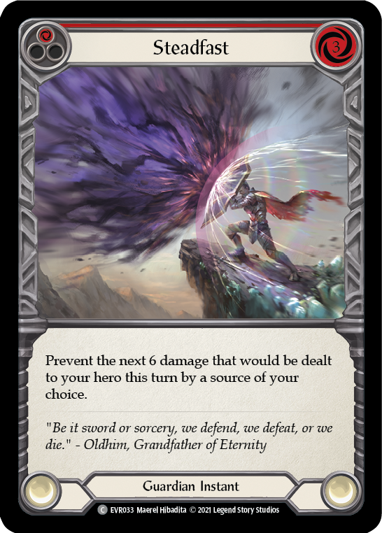 Steadfast (Red) [EVR033] (Everfest)  1st Edition Rainbow Foil | Good Games Morley
