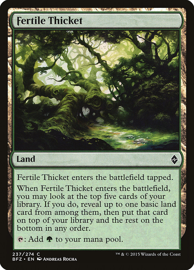 Fertile Thicket [Battle for Zendikar] | Good Games Morley