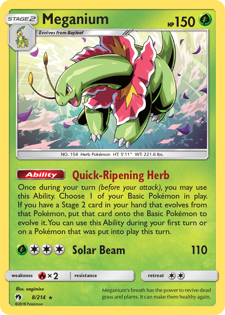 Meganium (8/214) [Sun & Moon: Lost Thunder] | Good Games Morley