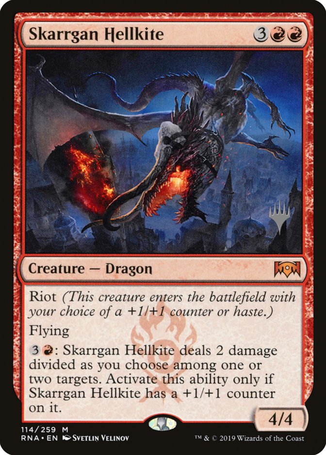 Skarrgan Hellkite (Promo Pack) [Ravnica Allegiance Promos] | Good Games Morley