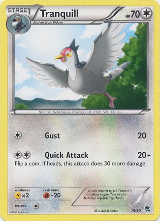 Tranquill (15/30) [Black & White: Trainer Kit - Zoroark] | Good Games Morley
