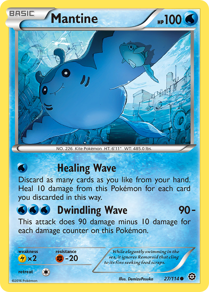 Mantine (27/114) [XY: Steam Siege] | Good Games Morley