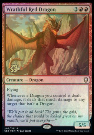 Wrathful Red Dragon [Commander Legends: Battle for Baldur's Gate Prerelease Promos] | Good Games Morley