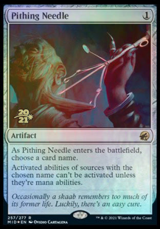 Pithing Needle [Innistrad: Midnight Hunt Prerelease Promos] | Good Games Morley