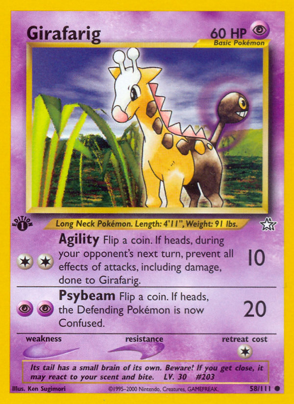 Girafarig (58/111) [Neo Genesis 1st Edition] | Good Games Morley