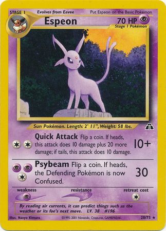 Espeon (20/75) [Neo Discovery Unlimited] | Good Games Morley