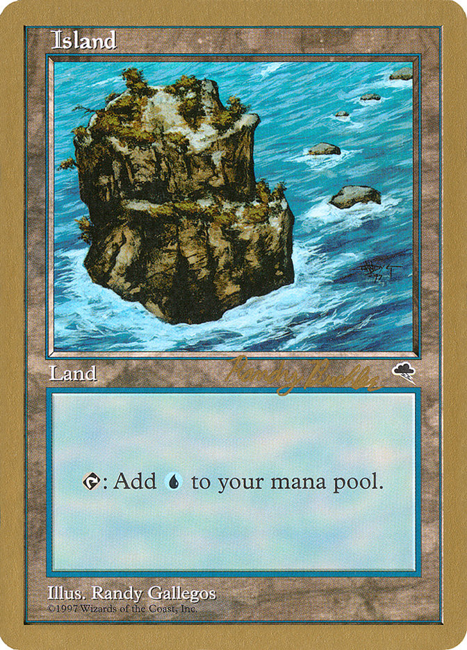 Island (rb335) (Randy Buehler) [World Championship Decks 1998] | Good Games Morley