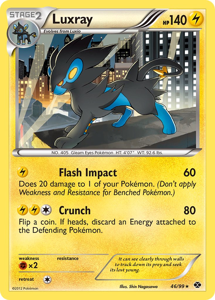 Luxray (46/99) (Cracked Ice Holo) (Blister Exclusive) [Black & White: Next Destinies] | Good Games Morley