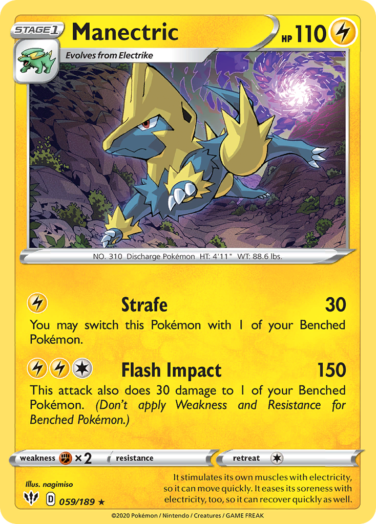 Manectric (059/189) [Sword & Shield: Darkness Ablaze] | Good Games Morley