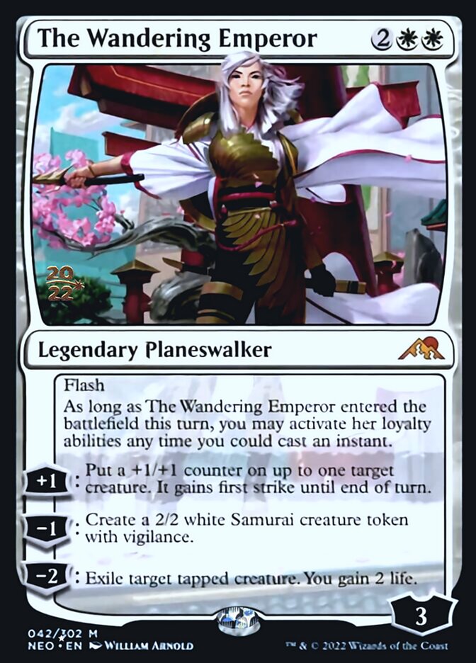 The Wandering Emperor [Kamigawa: Neon Dynasty Prerelease Promos] | Good Games Morley