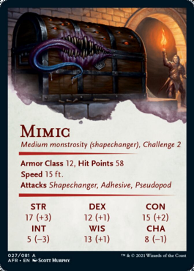 Mimic Art Card [Dungeons & Dragons: Adventures in the Forgotten Realms Art Series] | Good Games Morley