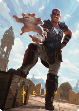 Minsc & Boo, Timeless Heroes Art Card (72) (Gold-Stamped Signature) [Commander Legends: Battle for Baldur's Gate Art Series] | Good Games Morley