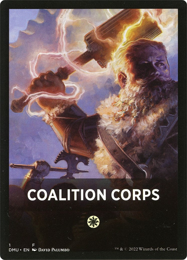 Coalition Corps Theme Card [Dominaria United Tokens] | Good Games Morley