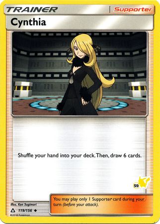 Cynthia (119/156) (Pikachu Stamp #59) [Battle Academy 2020] | Good Games Morley