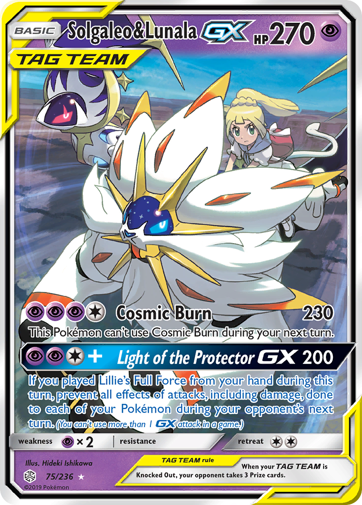 Solgaleo & Lunala GX (75/236) [Sun & Moon: Cosmic Eclipse] | Good Games Morley