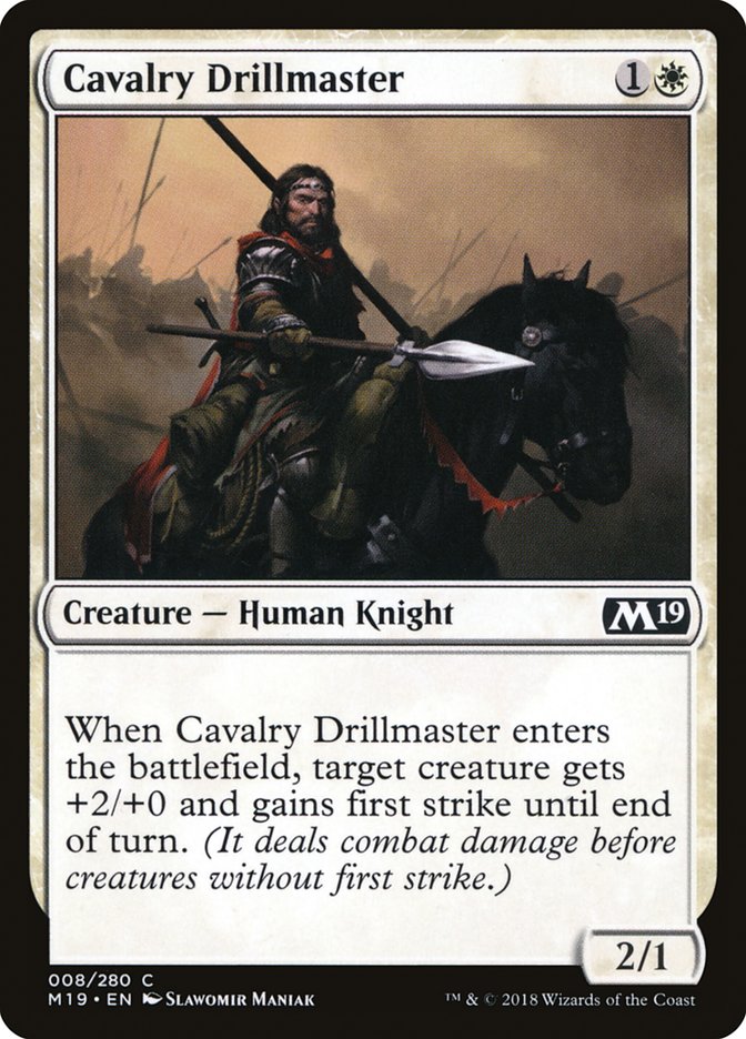 Cavalry Drillmaster [Core Set 2019] | Good Games Morley