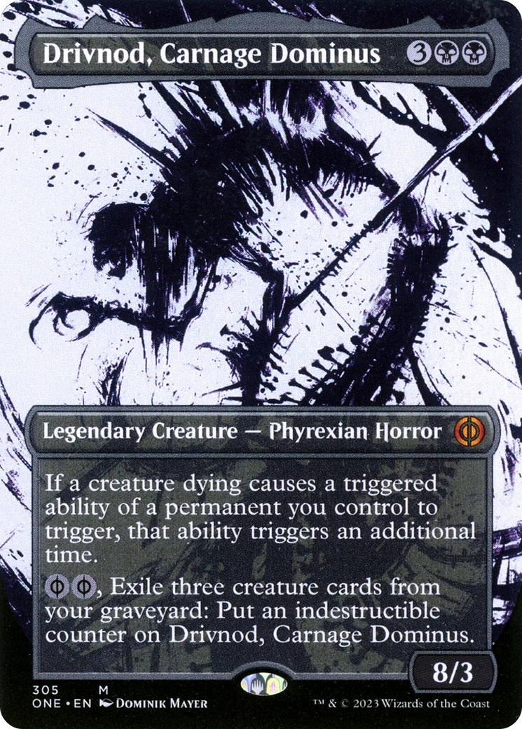 Drivnod, Carnage Dominus (Borderless Ichor) [Phyrexia: All Will Be One] | Good Games Morley