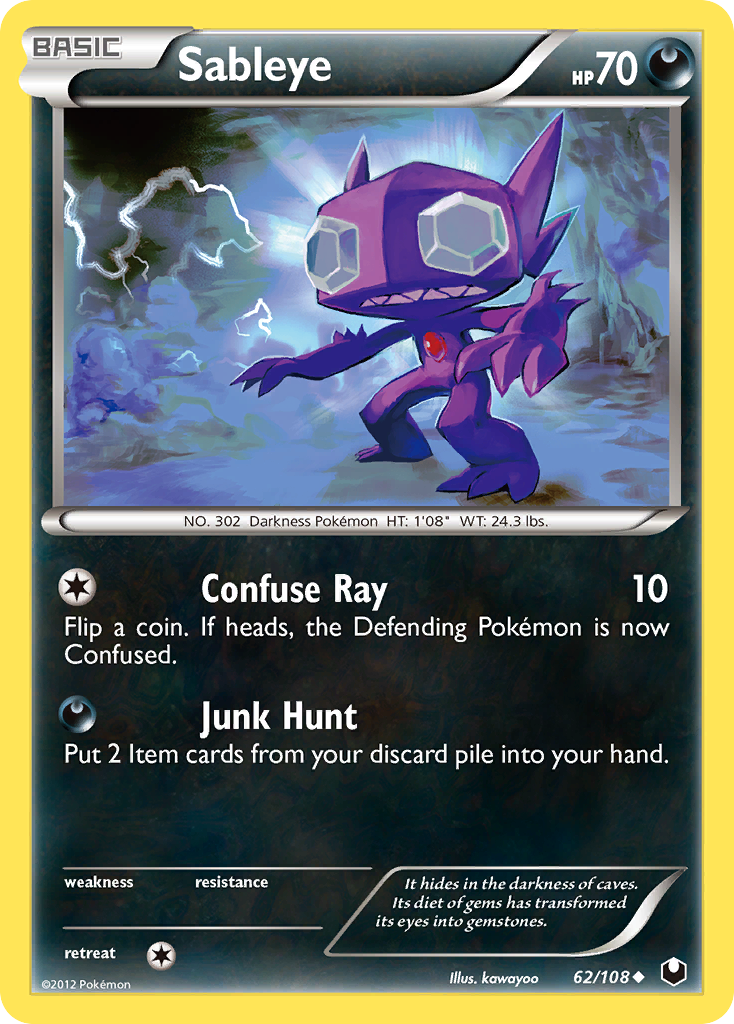 Sableye (62/108) [Black & White: Dark Explorers] | Good Games Morley
