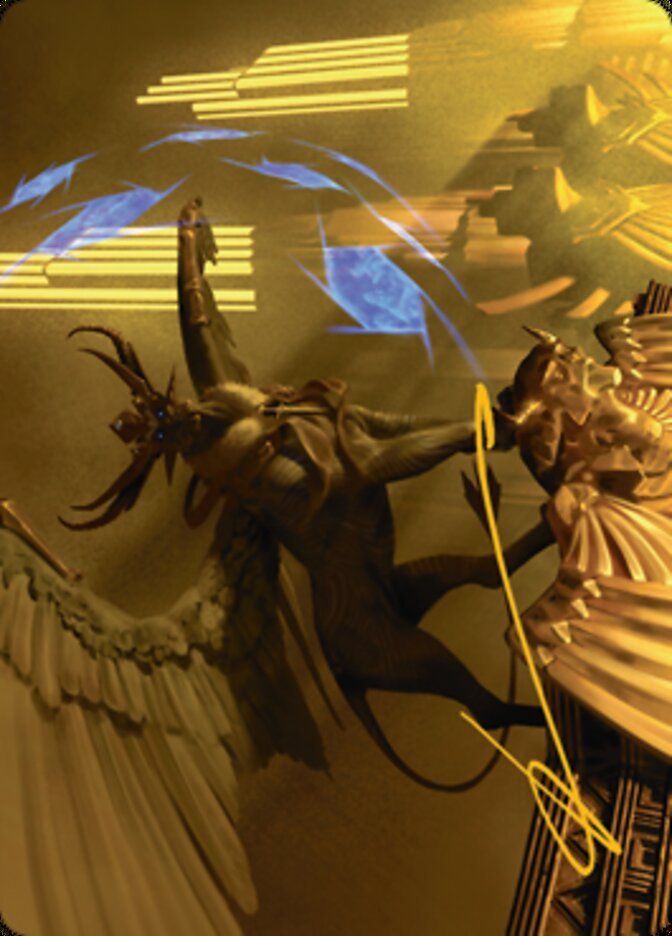 Raffine, Scheming Seer Art Card (Gold-Stamped Signature) [Streets of New Capenna Art Series] | Good Games Morley