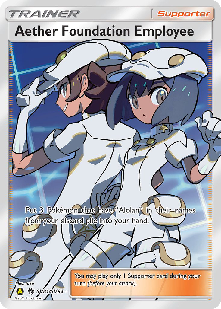 Aether Foundation Employee (SV81/SV94) [Sun & Moon: Hidden Fates - Shiny Vault] | Good Games Morley