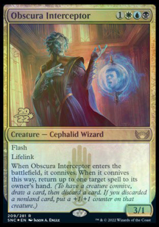 Obscura Interceptor [Streets of New Capenna Prerelease Promos] | Good Games Morley