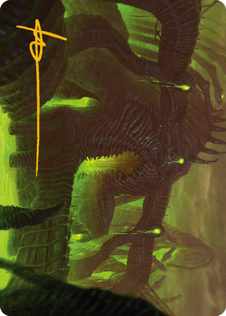 The Dross Pits Art Card (Gold-Stamped Signature) [Phyrexia: All Will Be One Art Series] | Good Games Morley