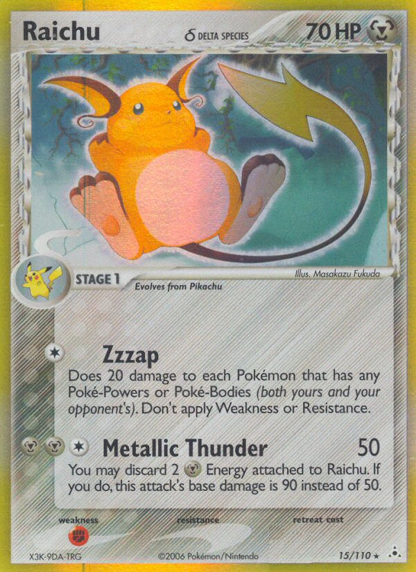 Raichu (15/110) (Delta Species) [EX: Holon Phantoms] | Good Games Morley