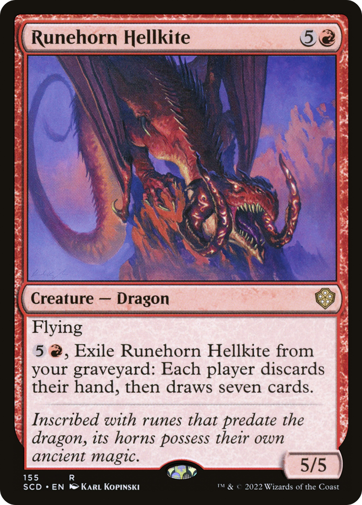 Runehorn Hellkite [Starter Commander Decks] | Good Games Morley