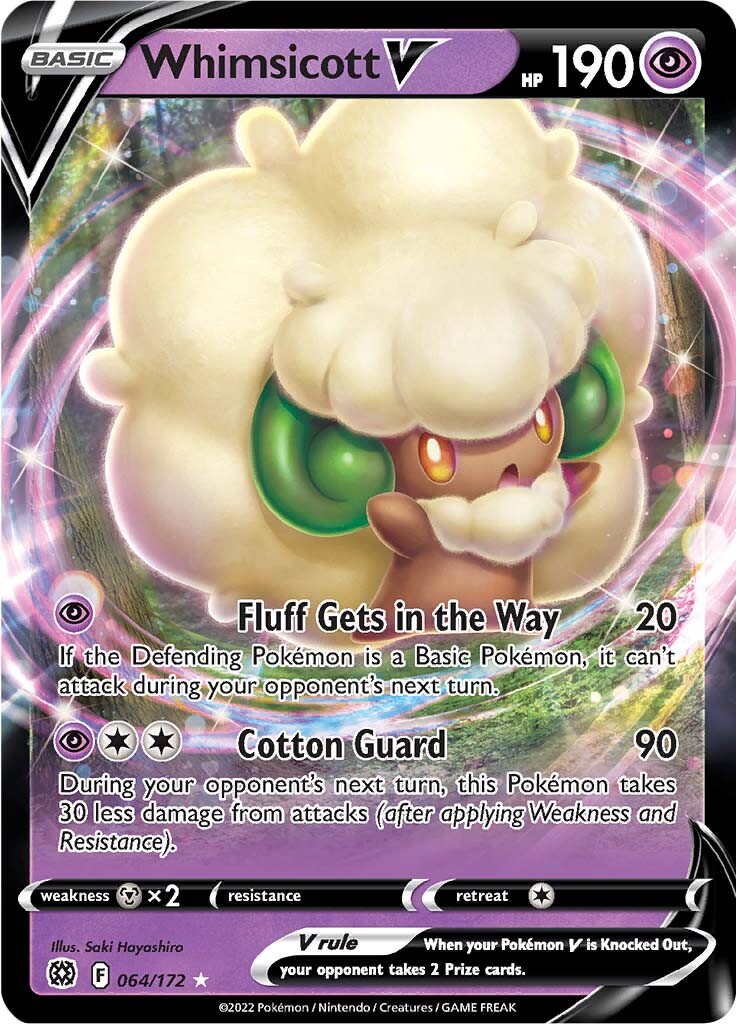 Whimsicott V (064/172) [Sword & Shield: Brilliant Stars] | Good Games Morley