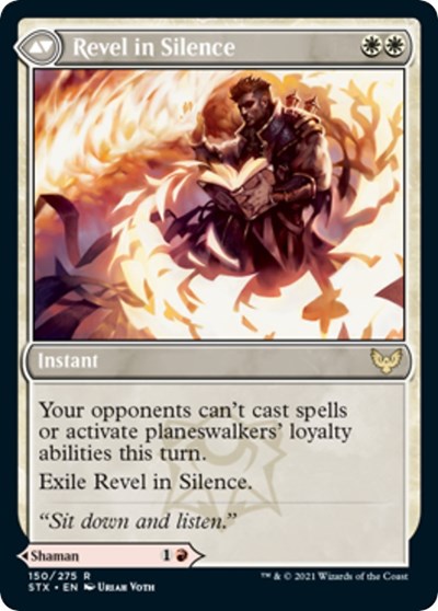 Flamescroll Celebrant // Revel in Silence [Strixhaven: School of Mages Prerelease Promos] | Good Games Morley