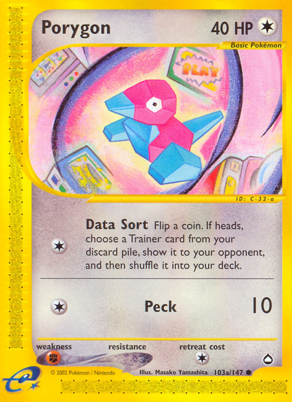Porygon (103a/147) [Aquapolis] | Good Games Morley
