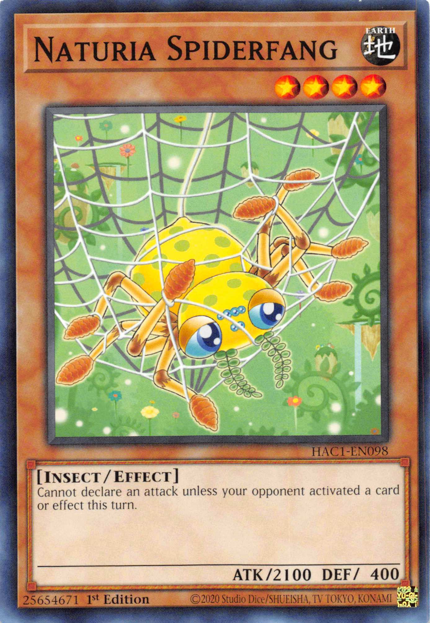 Naturia Spiderfang [HAC1-EN098] Common | Good Games Morley
