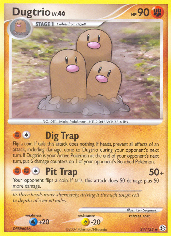 Dugtrio (24/132) [Diamond & Pearl: Secret Wonders] | Good Games Morley