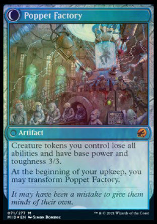 Poppet Stitcher // Poppet Factory [Innistrad: Midnight Hunt Prerelease Promos] | Good Games Morley