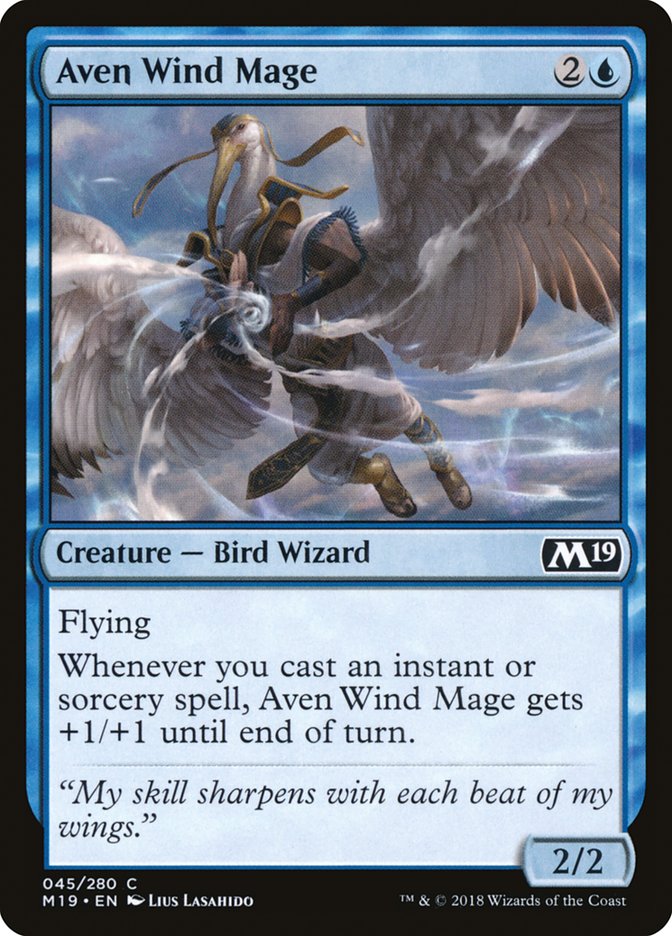 Aven Wind Mage [Core Set 2019] | Good Games Morley