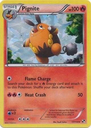 Pignite (17/114) (Cracked Ice Holo) [Black & White: Base Set] | Good Games Morley