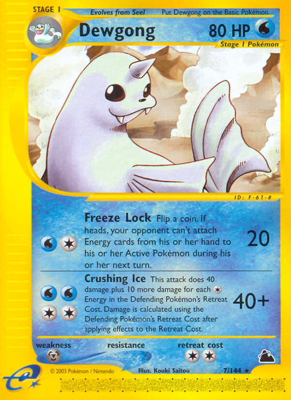 Dewgong (7/144) [Skyridge] | Good Games Morley