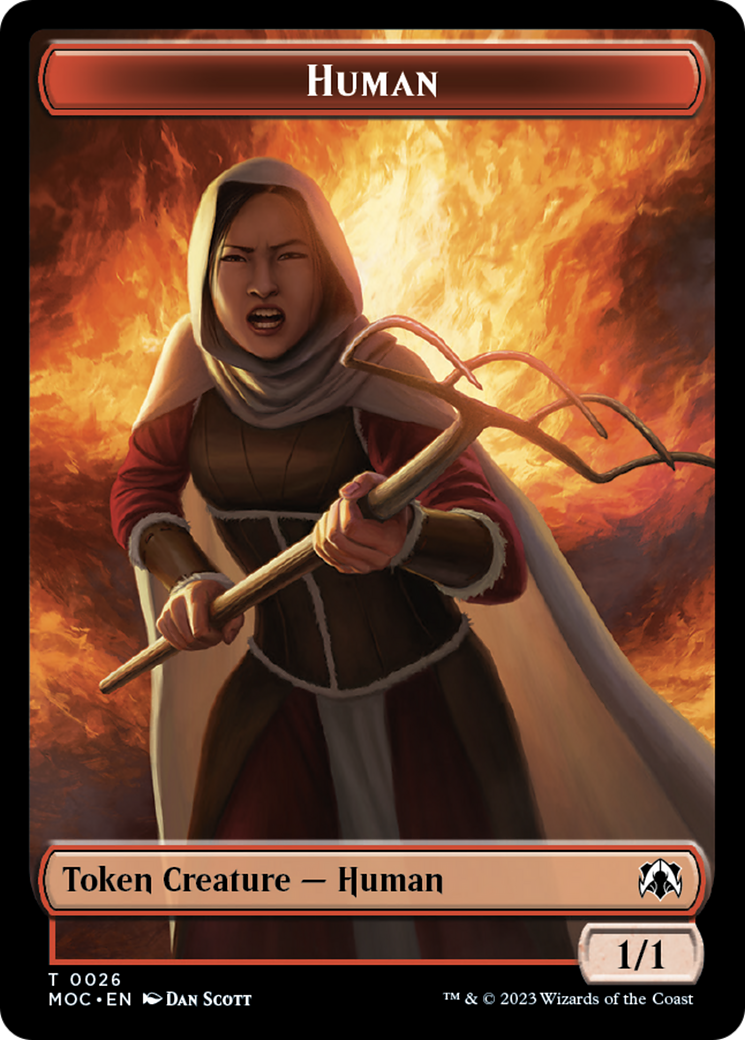 Tentacle // Human (26) Double-Sided Token [March of the Machine Commander Tokens] | Good Games Morley